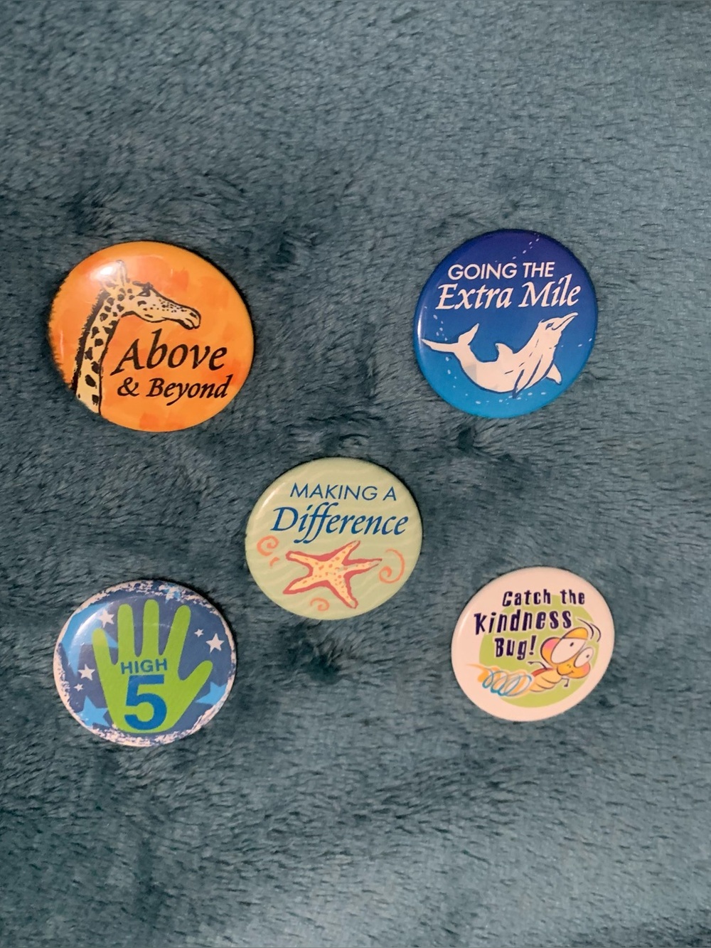 Set of Five Colorful Inspirational Magnets - Assorted Motivational Rewards